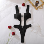 Eleganckie Body z Głębokim Dekoltem i Wycięciami