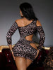 Drapieżna Kusicielka – Bielizna Mini Cut-Out Leopard