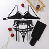 Midnight Bondage – Ekskluzywny Komplet Bielizny z Uprzężą + POŃCZOCHY GRATIS!